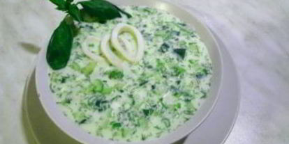 Шаг 2: окрошки с кальмарами