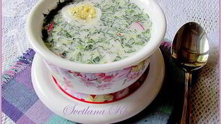 Рецепт Окрошки с копченой курицей