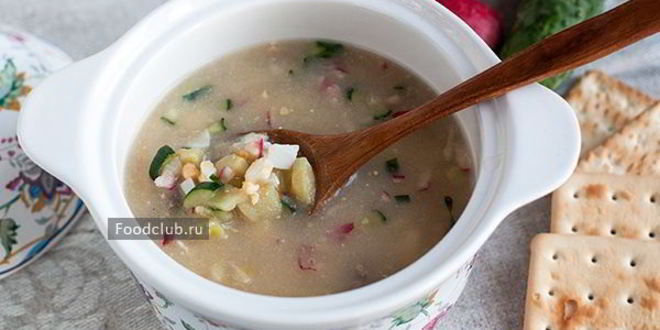 Рецепт окрошки с квасом