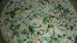 Рецепт Окрошки с редисом и шпинатом