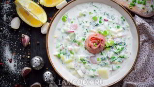 Рецепт Окрошки с рыбой