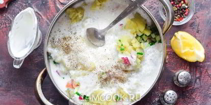 Шаг 10: окрошки с рыбой