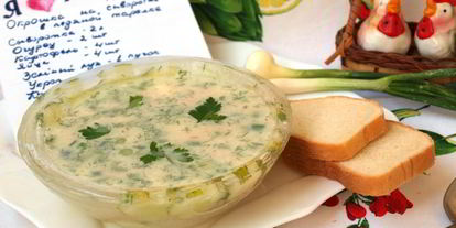 Шаг 3: окрошки в ледяной тарелке на сыворотке с редькой