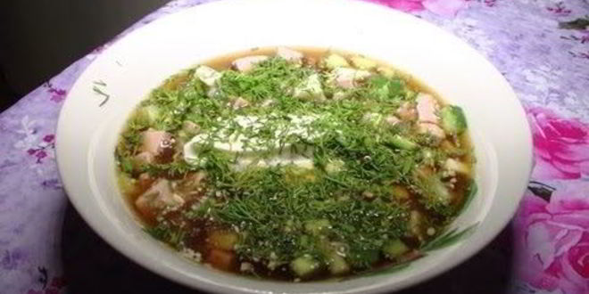 Рецепт Постной окрошки с грибами