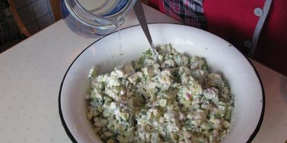 Шаг 10: вкусной окрошки на сметане и воде