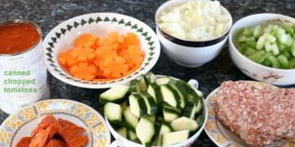 Шаг 2: быстрого овощной суп со свининой