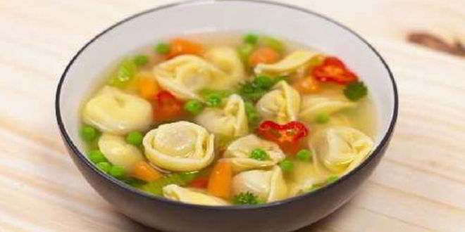 Рецепт картофельно-овощного супа с тортеллини