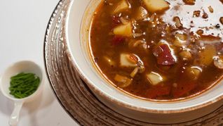 Рецепт Минестроне с грибами и колбасками чорисо