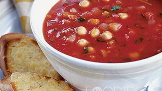 Рецепт Осеннего овощной суп с сырными тостами