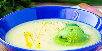 Шаг 8: овощного крема-супа с мороженым из шпината и сметаны