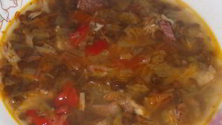 Рецепт Овощного супа из чечевицы