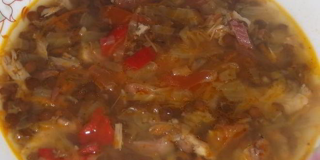 Рецепт Овощного супа из чечевицы