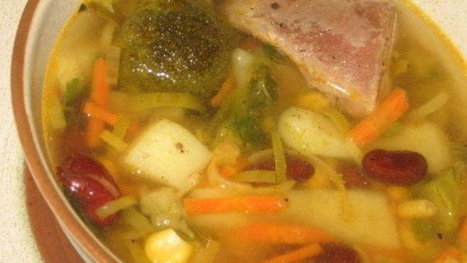 Рецепт Овощного супа с индейкой