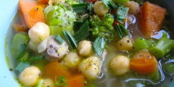 Рецепт овощного супа с нутом