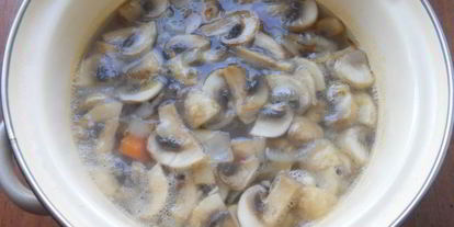 Шаг 3: овощного супа с шампиньонами и вермишелью