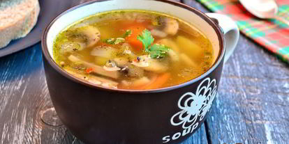 Шаг 5: овощного супа с шампиньонами и вермишелью