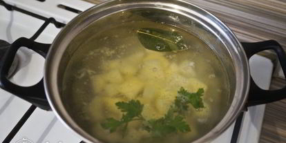 Шаг 3: овощного супа с зеленым горошком