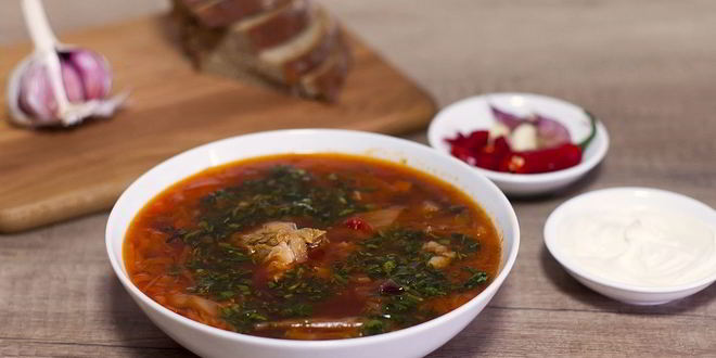 Рецепт овощного супа со свининой