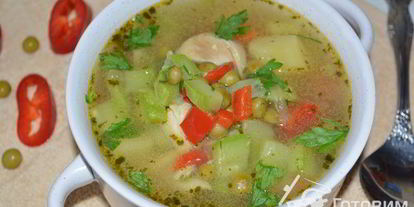 Шаг 1: овощного супа весеннего