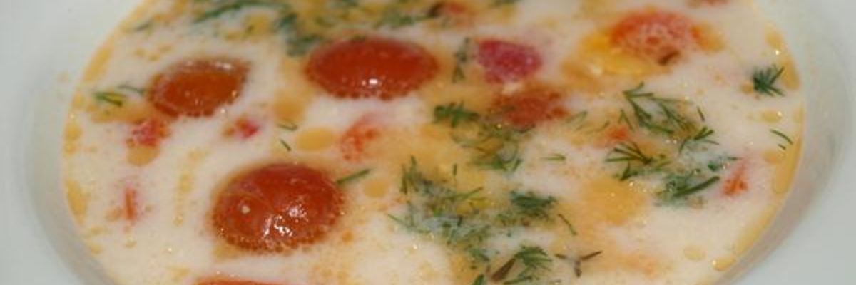 Рецепт Супа из форели с плавленным сыром и овощами