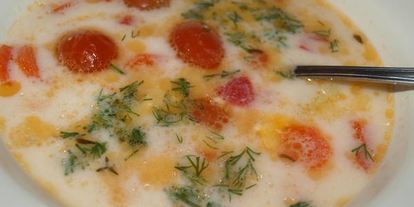 Шаг 9: супа из форели с плавленным сыром и овощами