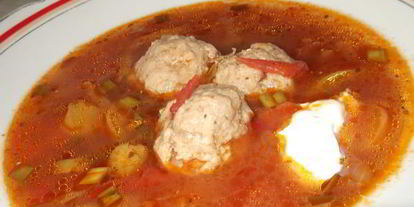 Шаг 7: супа овощной с фрикадельками