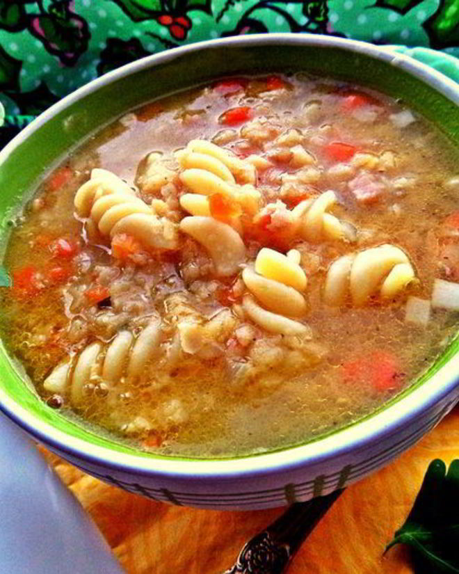 Рецепт чечевичной похлебки с фузилли