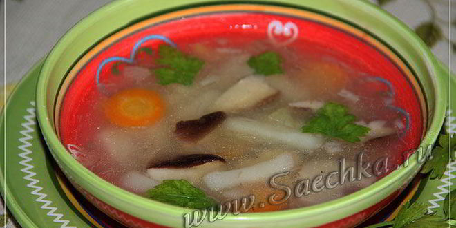 Рецепт грибной похлебки