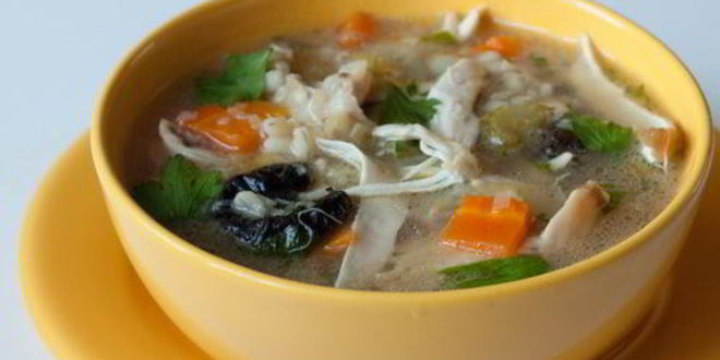 Рецепт густой похлебки с курицей и пореем