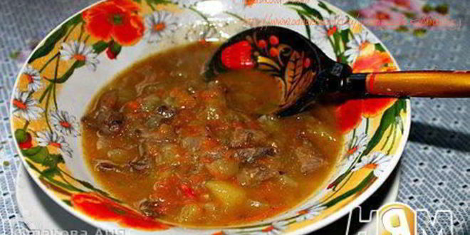 Рецепт похлебки деревенской с печенью и яблоками