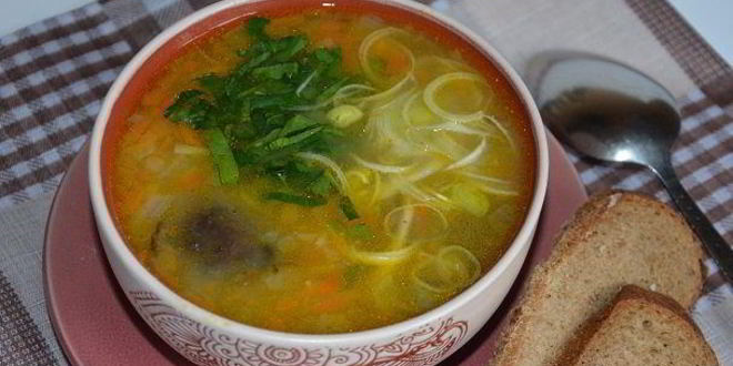 Рецепт Постного грибного супа в мультиварке