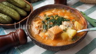 Рецепт Рассольника с фасолью