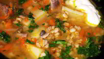Рецепт Рассольника с говядиной и перловкой