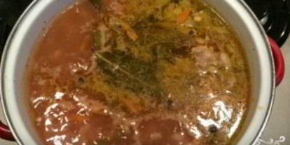 Шаг 3: рассольника с говядиной и перловкой