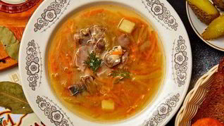 Рецепт Рассольника с куриными сердечками