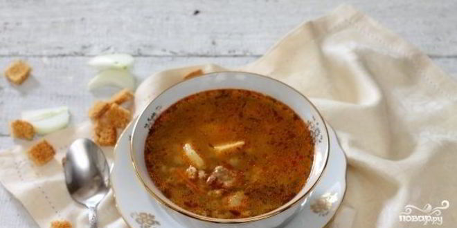 Рецепт Рассольника со свининой в мультиварке