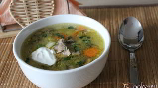 Рецепт Вкуснейшего рассольника с шампиньонами на говяжьем бульоне