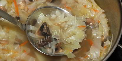 Шаг 6: постных щей с грибами