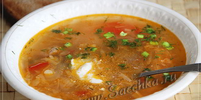 Рецепт щей из капустного салата