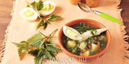 Шаг 8: щей из крапивы с яйцом