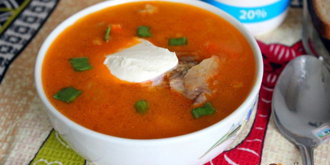 Рецепт Щей из квашенной капусты с болгарским перцем