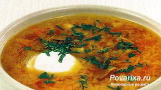 Рецепт Щей из квашеной капусты с грибами