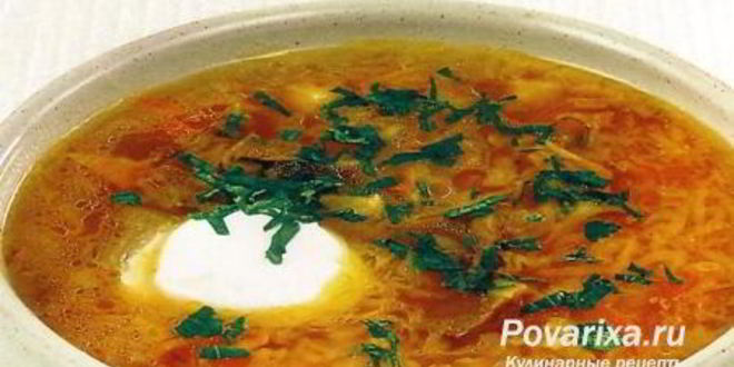 Рецепт щей из квашеной капусты с грибами