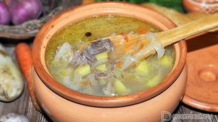 Рецепт Щей из квашеной капусты в духовке