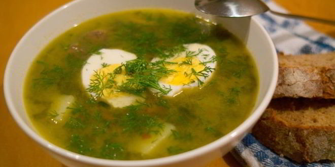 Рецепт щей из щавеля с курицей
