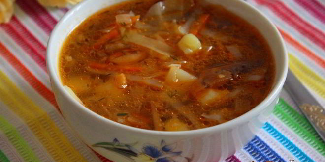 Рецепт щей из свежей капусты с баклажанами