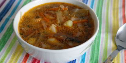 Шаг 6: щей из свежей капусты с баклажанами