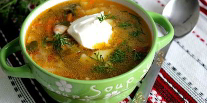 Шаг 9: щей с мангольдом на курином бульоне