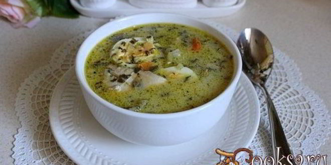 Рецепт щей со шпинатом и шампиньонами