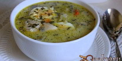 Шаг 10: щей со шпинатом и шампиньонами